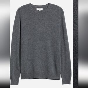 Nordstrom, Men's Cashmere sweater, Medium, charcoal gray